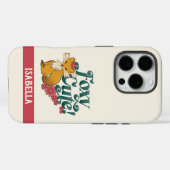 フラワーのかわいいキツネ 名前入れ Case-Mate iPhoneケース (裏面 (横))