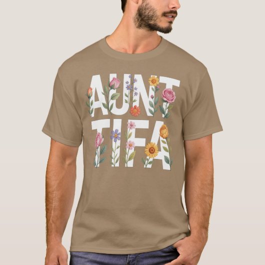フラワーのアンティファの友達 Tシャツ (正面)