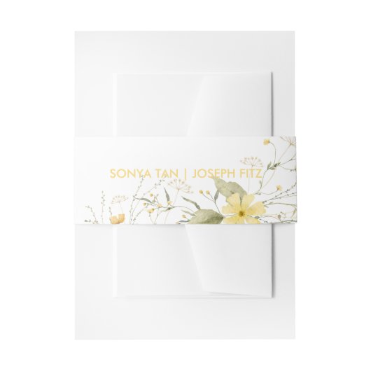 フラワーのウェディング　インビテーション　ベリーバンド 招待状ベリーバンド (正面例)