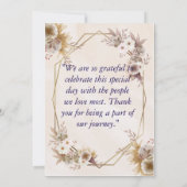 フラワーのウェディング・招待状 招待状 (裏面)