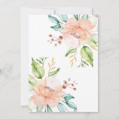 フラワーのウォーターカラー30周年結婚記念日 招待状 (裏面)