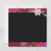 フラワーのカクテル 50歳の誕生日パーティー 招待状 (裏面)