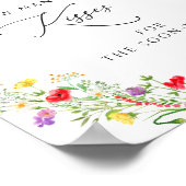 フラワーのキスがいくつ？ ブライダルシャワーゲーム ポスター (角)