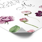 フラワーのキスがいくつ？ ブライダルシャワーゲーム ポ ポスター (角)