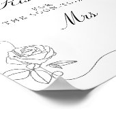 フラワーのキスの数を当てて！ ブライダルシャワーゲーム ポスター (角)