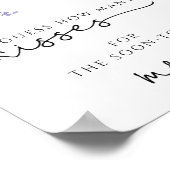 フラワーのキスの数を当てて！ ブライダルシャワーゲーム ポ ポスター (角)