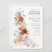 フラワーのシンフォニー | おしゃれなガーデンフラワー ブライダルシャワー 招待状 (正面)