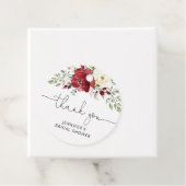 フラワーのバーガンディーのブライズシャワー フェイバータグ (インサイチュ)