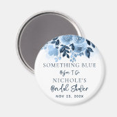 フラワーの何かブルー・ビフォー・アイ・ドゥ ブライダルシャワー マグネット (正面/裏面)