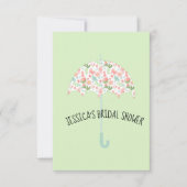 フラワーの傘のシャワー 招待状 (正面)