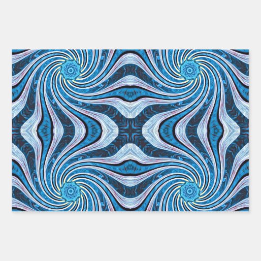 フラワーの回転 ラッピングペーパーシート (正面)