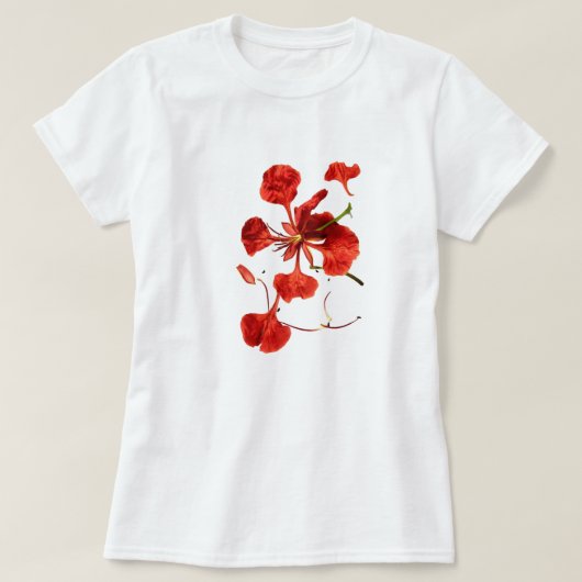フラワーの女性用Tシャツ Tシャツ (デザイン正面)