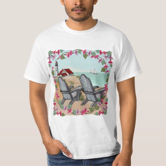 フラワーの正午の灯台Tシャツ Tシャツ (正面)