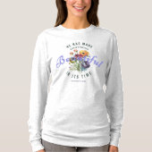 フラワーの水彩画 美しい聖書の言葉 Tシャツ (正面)