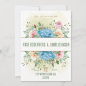 フラワーの結婚式招待状 招待状 (裏面)