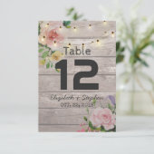 フラワーの結婚式着席案内テーブルナンバー / エスコート 招待状 (スタンド正面)