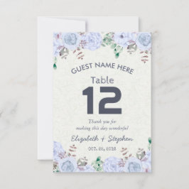 フラワーの結婚式着席案内テーブル番号 / エスコート 招待状