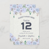 フラワーの結婚式着席案内テーブル番号 / エスコート 招待状 (正面/裏面)