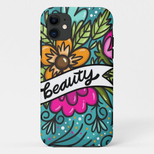 フラワーの美しいクッションカバー Case-Mate iPhoneケース (裏面)