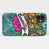 フラワーの美しいクッションカバー Case-Mate iPhoneケース (裏面(横))