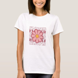 フラワーのTシャツデザイン 女子 Tシャツ