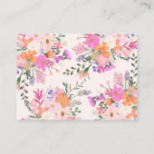 フラワーを飾ったキスの数を当てよう！ ブライダルシャワーのゲーム エンクロージャーカード (裏面)