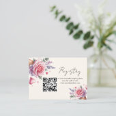 フラワーアイスクリームレジストリブライダルシャワー エンクロージャーカード (スタンド正面)