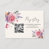 フラワーアイスクリームレジストリブライダルシャワー エンクロージャーカード (正面)