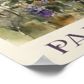 フラワーアクアレルズマーケットパリNo.6ギャラリー ポスター (角)