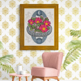 フラワーアストロロジーと魔法ポスター – Purslane ポスター