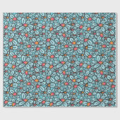 フラワーアポップ・アートのアクラッピング紙 ラッピングペーパー (フラット)