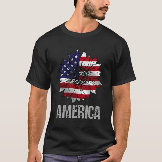 フラワーアメリカ Tシャツ (正面)