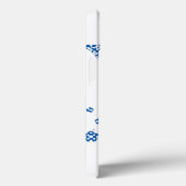 フラワーアルファベットV(青と点) Case-Mate iPhoneケース (裏面 / 右)