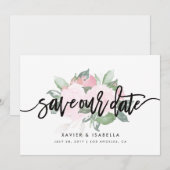フラワーアレンジメント | セーブ・ザ・デートのお知らせ セーブザデート (正面/裏面)