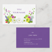 フラワーアレンジメント　水彩イラスト 名刺 (正面/裏面)