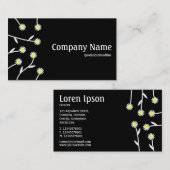 フラワーアレンジメント – 黒 名刺 (正面/裏面)