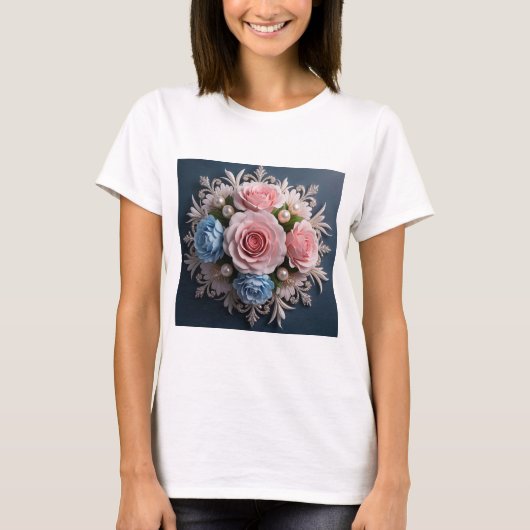 フラワーアレンジメント Tシャツ (正面)