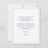 フラワーアンカー ブライダルシャワー フラットカード サンキューカード (裏面)