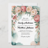 フラワーアーチデザイナー ウェディング 招待状 (正面)