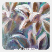 フラワーアートスクエアステッカー スクエアシール (正面)