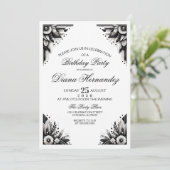 フラワーアートデコパーティ招待状 招待状 (スタンド正面)