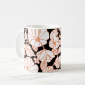 フラワーアートデザイン コーヒーマグカップ (正面左)