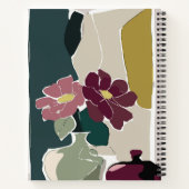 フラワーアートノートブックカバー || 最高のアイディア ノートブック (裏面)