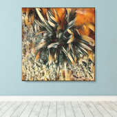 フラワーアートブラウン キャンバスプリント (インサイチュ (ウッドフロア))