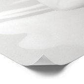 フラワーアートホワイトフラワーアートフラワーオブライフアートデ ポスター (角)