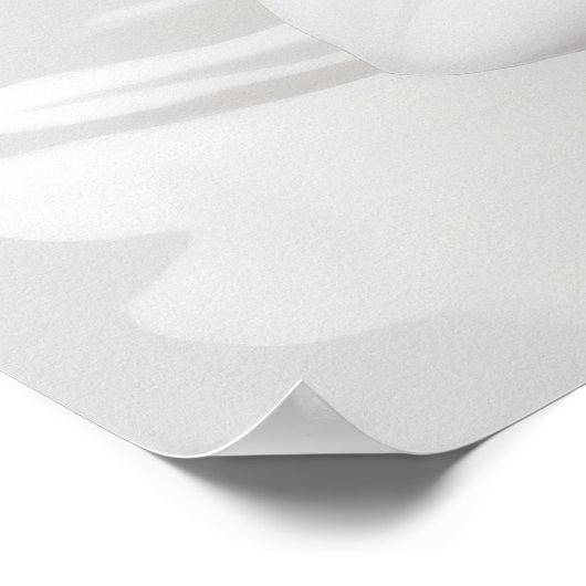 フラワーアートホワイトフラワーアートフラワーオブライフアートデ ポスター (角)