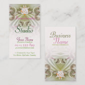 フラワーアートマクロ:スタメンバタフライビジネスカード 名刺 (正面/裏面)