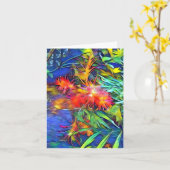 フラワーアート先住民ボトルブラシ カード (黄色い花)