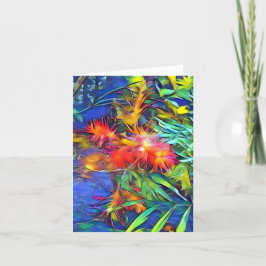 フラワーアート先住民ボトルブラシ カード