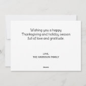 フラワーアート秋ツリーホリデー感謝祭カード シーズンカード (裏面)